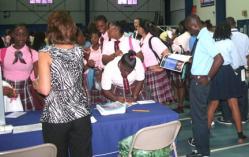 Students from a variety of St. Thomas high schools various high schools check out offerings at a recent college fair sponsored by Antilles School. Students from a variety of St. Thomas high schools various high schools check out offerings at a recent college fair sponsored by Antilles School.